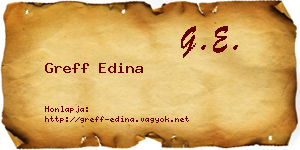 Greff Edina névjegykártya